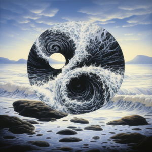 winter, yin yang, water